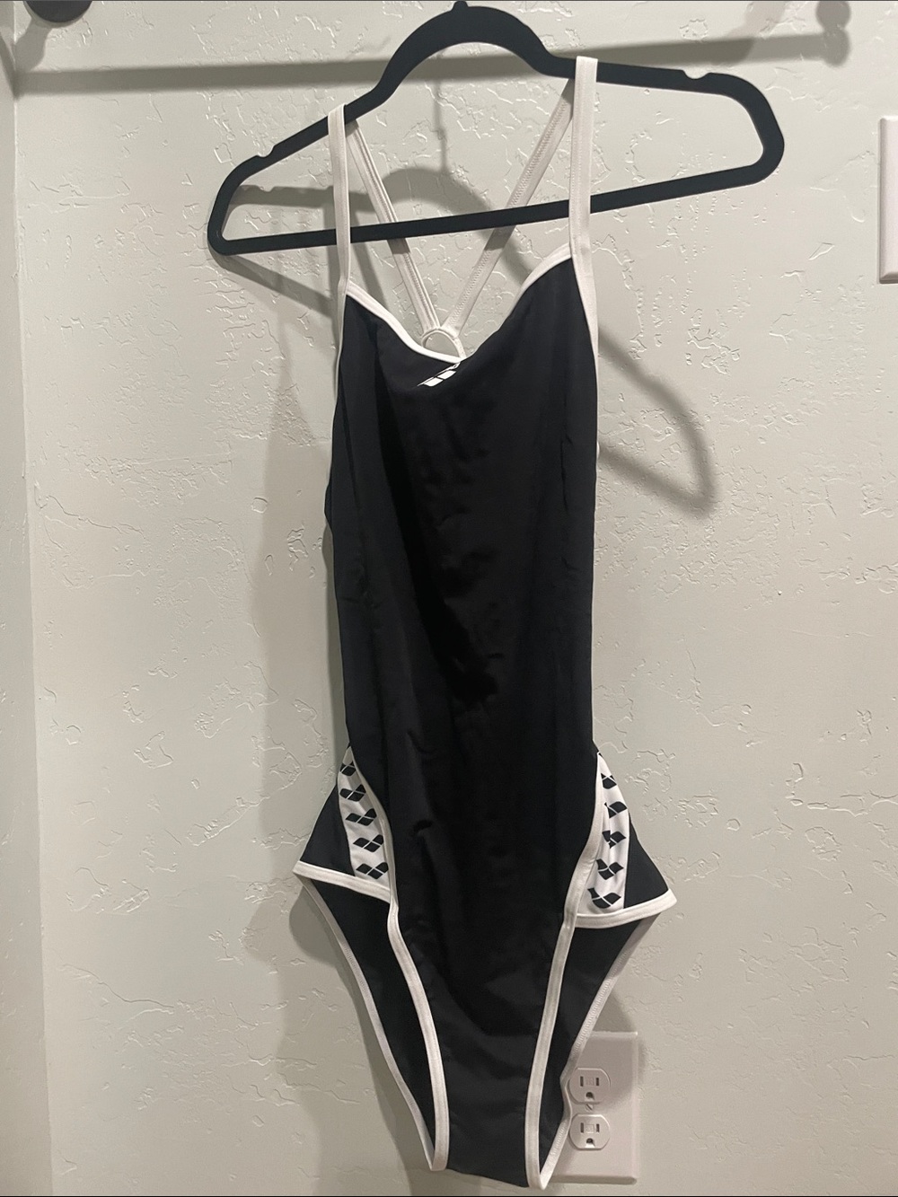 Barena Black One-Piece Swimsuit with White Trim size S